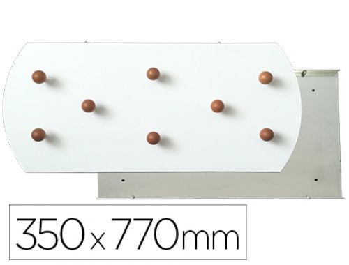 Cabide sie de parede branco 8 suportes de madeira faia 350x770 mm , Sie , 155574 , 8435002636713